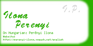 ilona perenyi business card